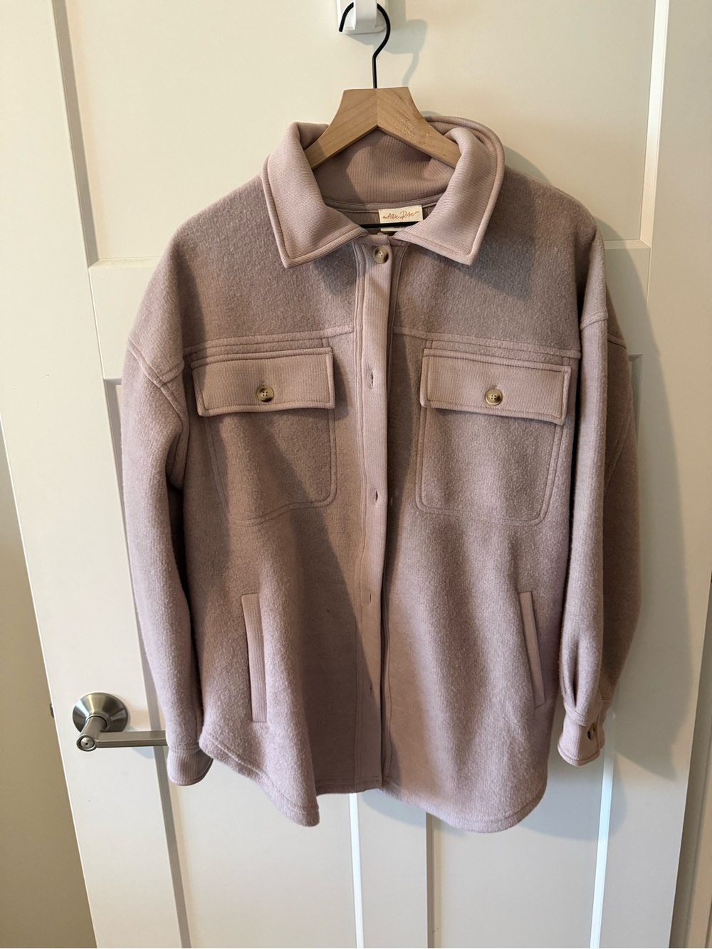 Lilac Wool Shacket Jacket